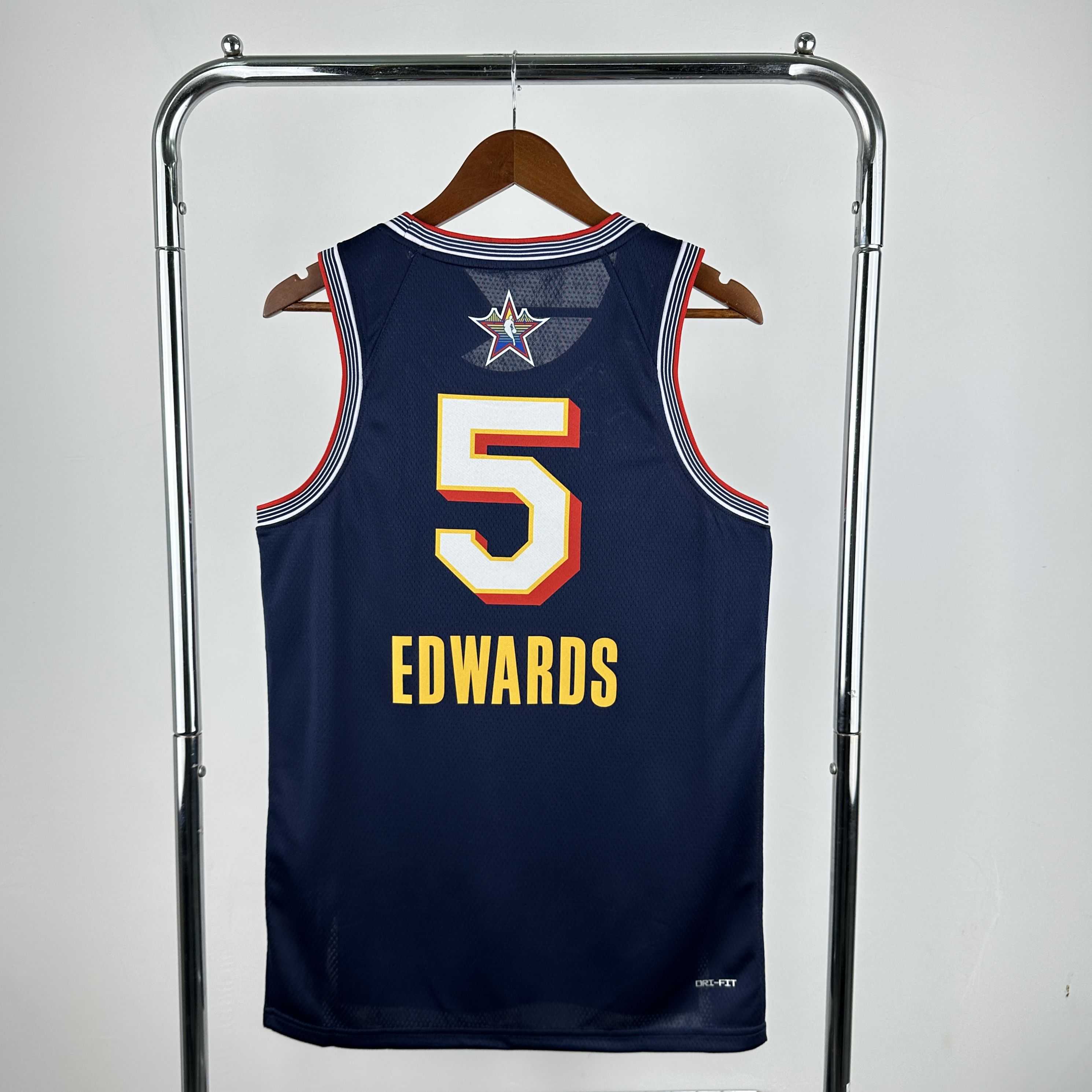Men 2025 All star #5 Edwards Drak Blue Jordan Edition NBA Jersey
